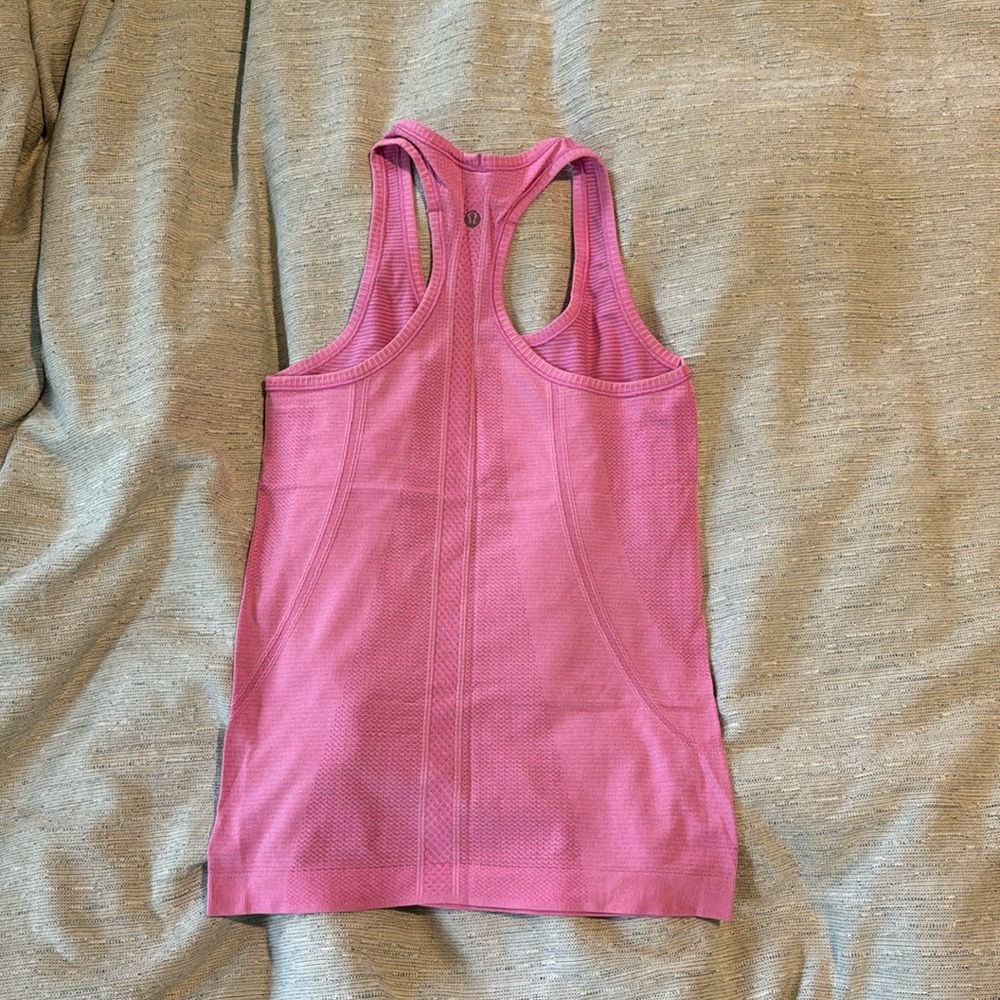 Pink Lululemon racerback tank